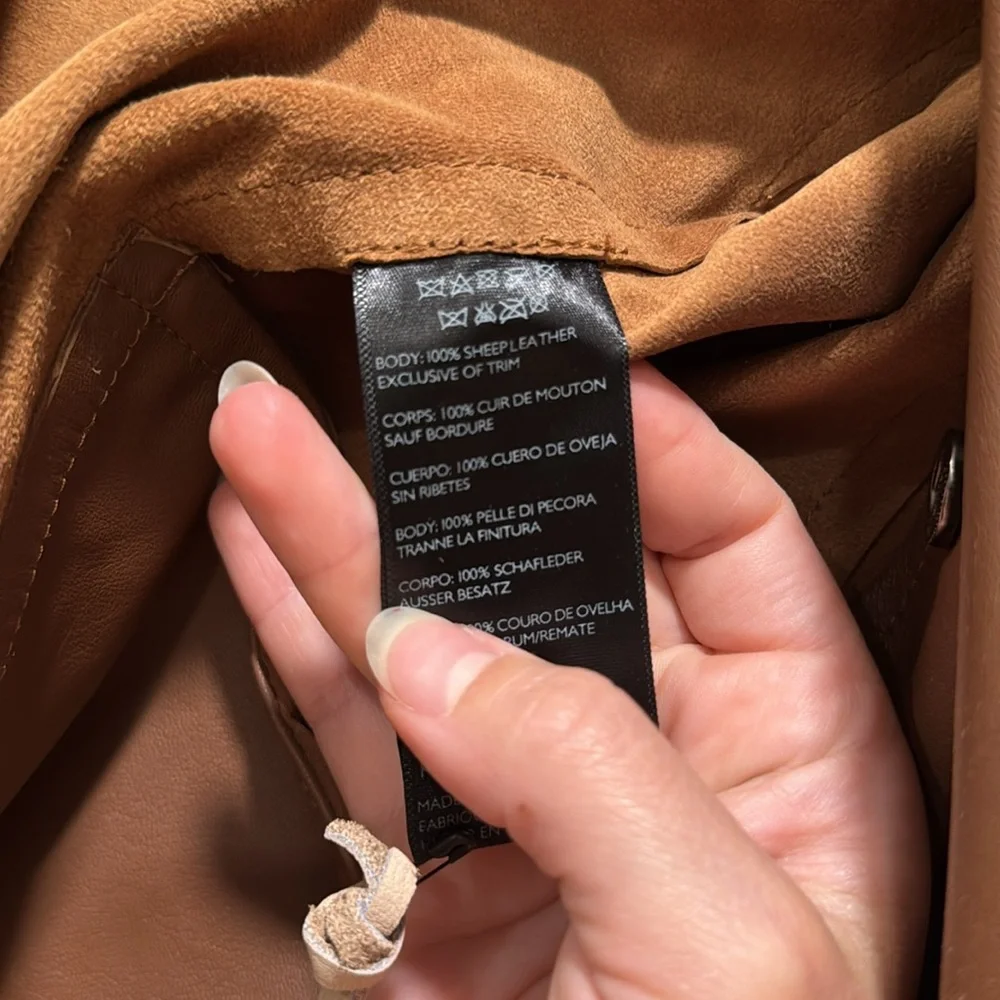 Cleobella Brown fringe Leather Jacket - Picture 6 of 6